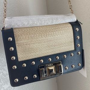 Furla Mini Crossbody Bag Raffia BNWT